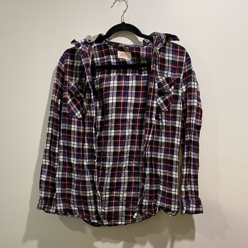 Hooded Plaid shirt